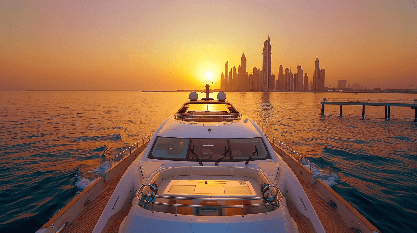 Sunset Yacht Ride Marina & Palm Island.